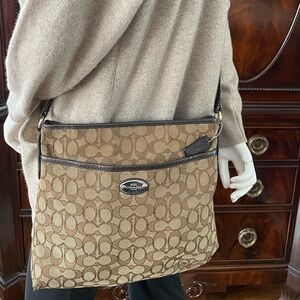 Coach Tan and Brown Crossbody Bag